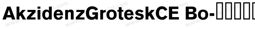 AkzidenzGroteskCE Bo字体转换